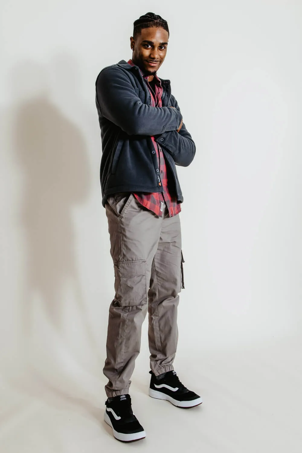 Twill Cargo Joggers for Men in Grey | SB66-GREY sold by Glik’s product image thumbnail 2