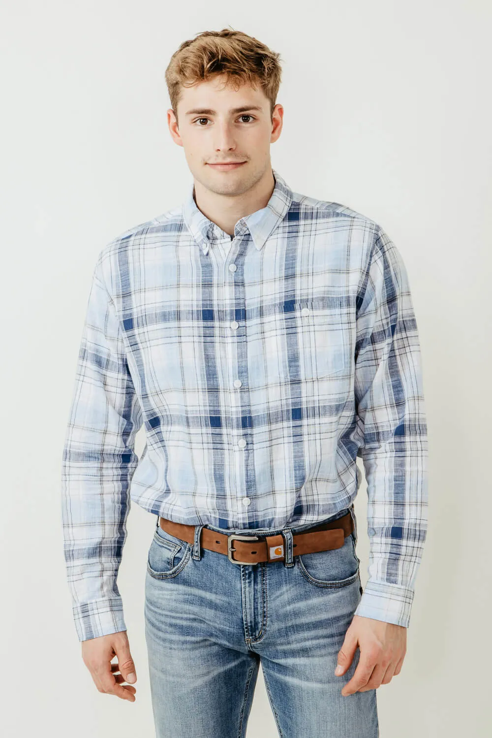 Weatherproof Vintage Lined Cotton Shirt for Men in Plaid Blue | S2485562GK-ICEWATER sold by Glik’s product image thumbnail 2
