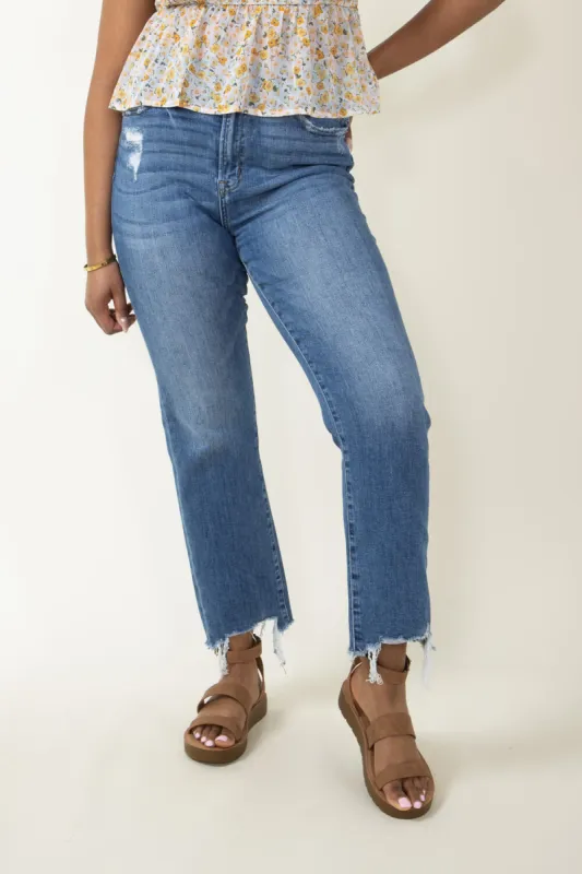Mica High Rise Straight Crop Jeans for Women | MDP-T1280 sold by Glik’s