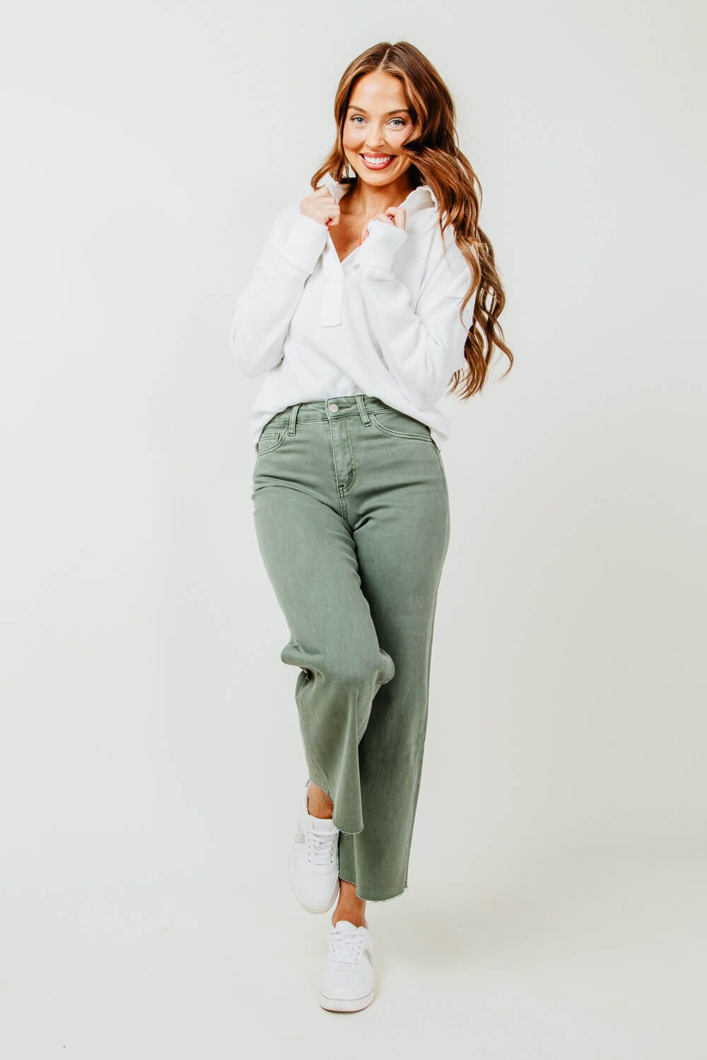 Illa Illa Collar Knit Shirt for Women in White | T5054-OFFWHITE sold by Glik’s