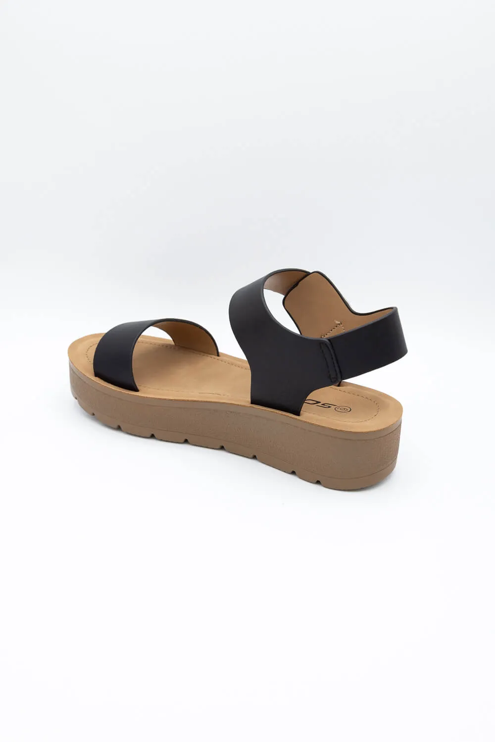 Soda Detect Band Ankle Strap Sandals for Women in Black | DETECT-S BLACK sold by Glik’s product image thumbnail 3