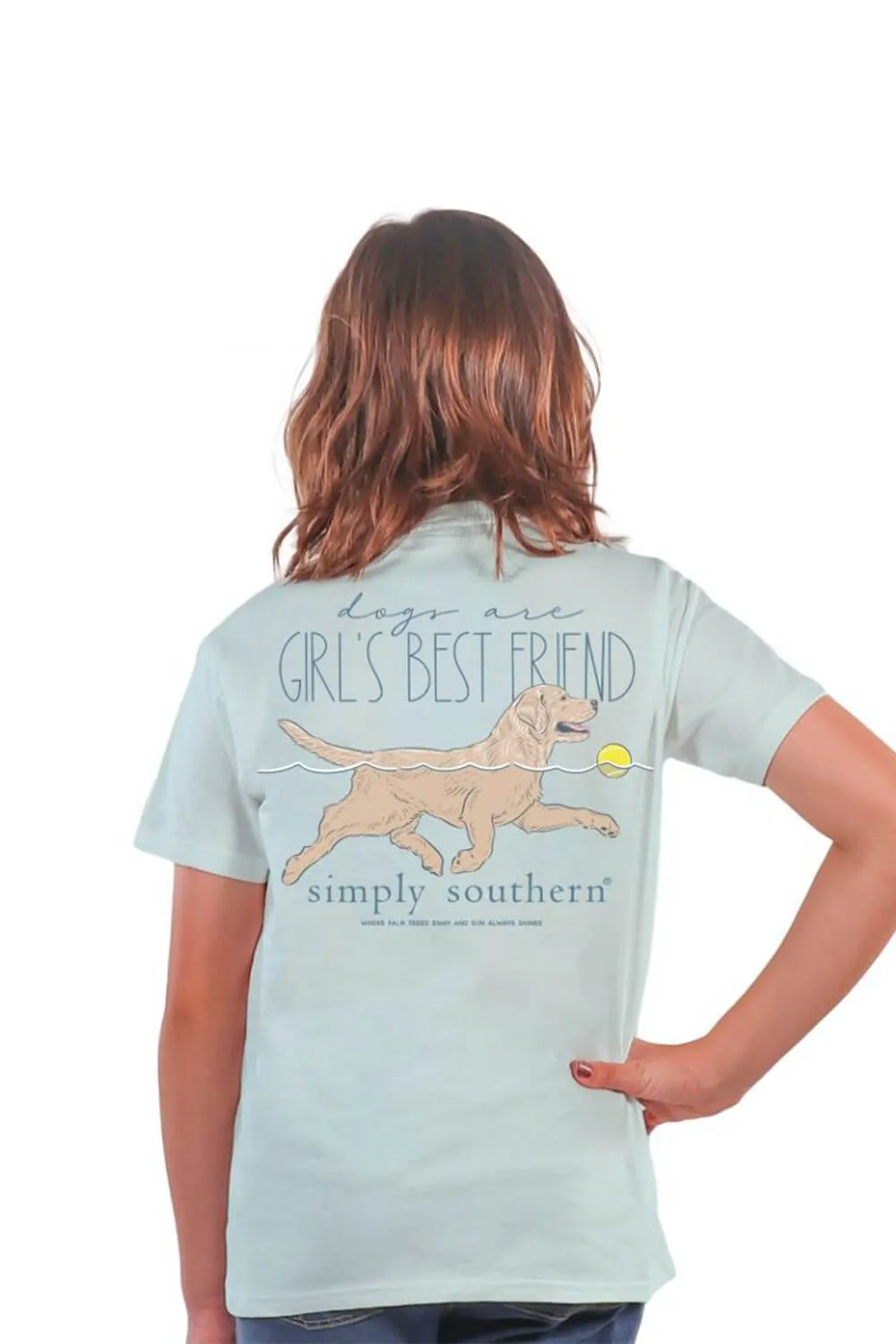 Simply Southern Youth Girls Best Friend T-Shirt for Girls in Blue | YTH-SS-BESTFRIEND-SPOUT sold by Glik’s