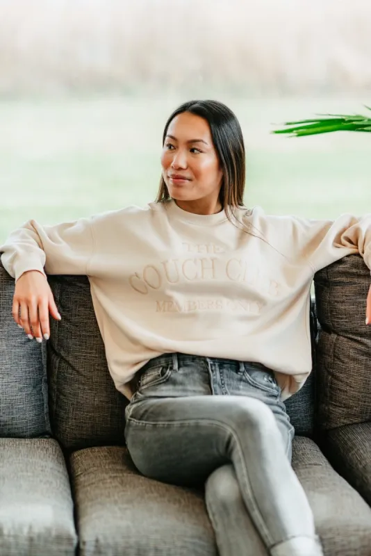 1897 Active The Couch Club Sweatshirt for Women in Cream | GT882-CREAM sold by Glik’s
