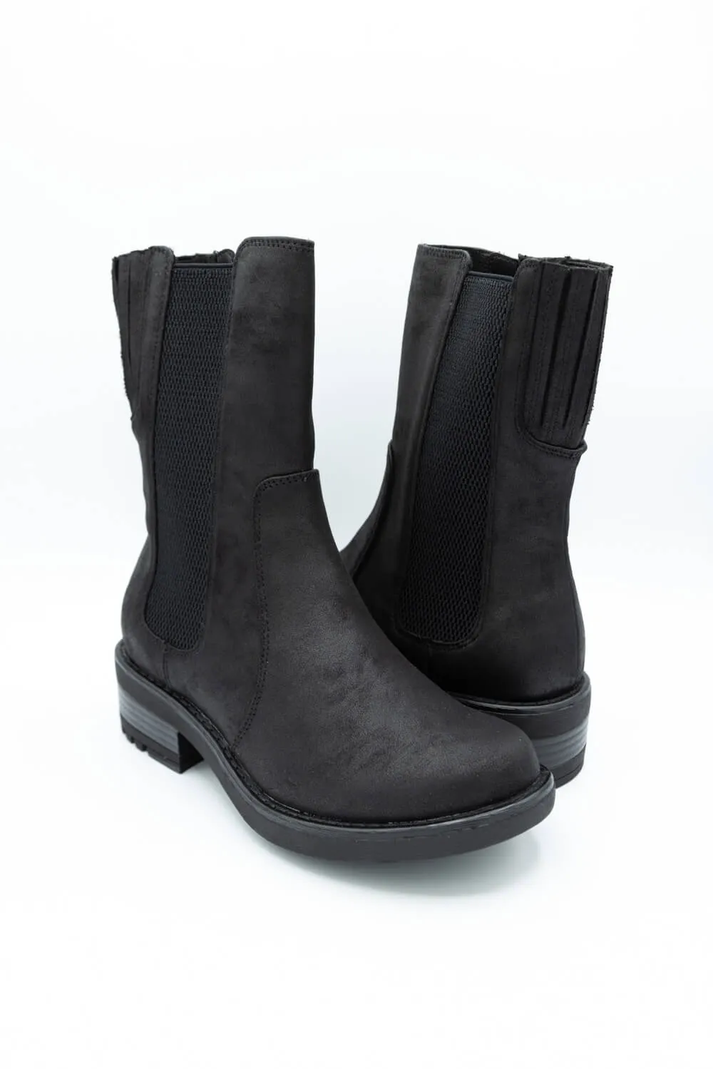 B52 by Bullboxer Mid Calf Lug Booties for Women in Black | 427647F6T-BLACK sold by Glik’s product image thumbnail 3