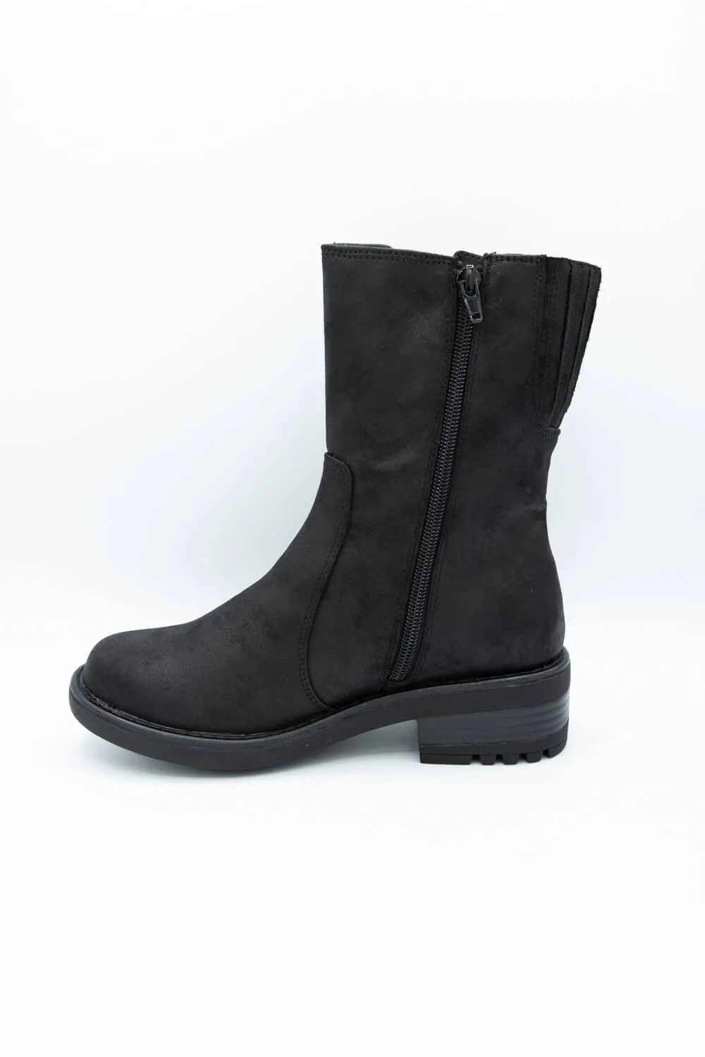 B52 by Bullboxer Mid Calf Lug Booties for Women in Black | 427647F6T-BLACK sold by Glik’s product image thumbnail 4