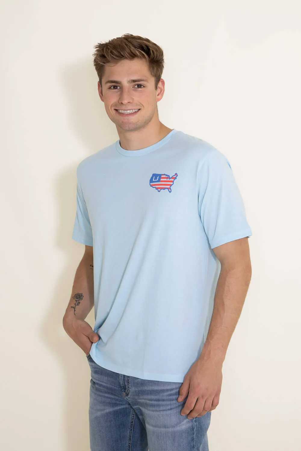 Huk Fishing American Huk T-Shirt for Men in Blue | H1000399-497 sold by Glik’s product image thumbnail 3