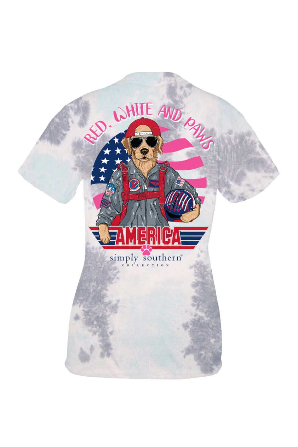 Simply Southern Youth Top Dog Tie-Dye T-Shirt for Girls in Grey | YTH-SS-TOPDOG-SALTY sold by Glik’s product image thumbnail 3
