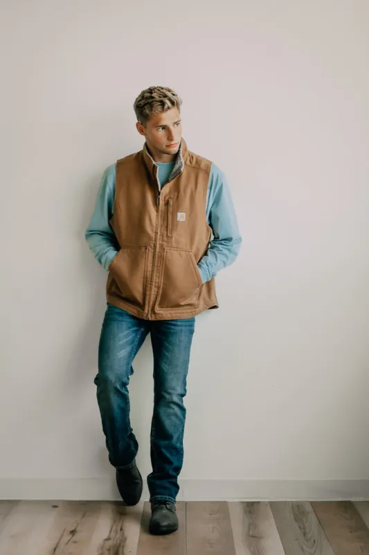 Carhartt Sherpa Insulated Vest for Men in Carhartt Brown | 104277-BRN sold by Glik’s