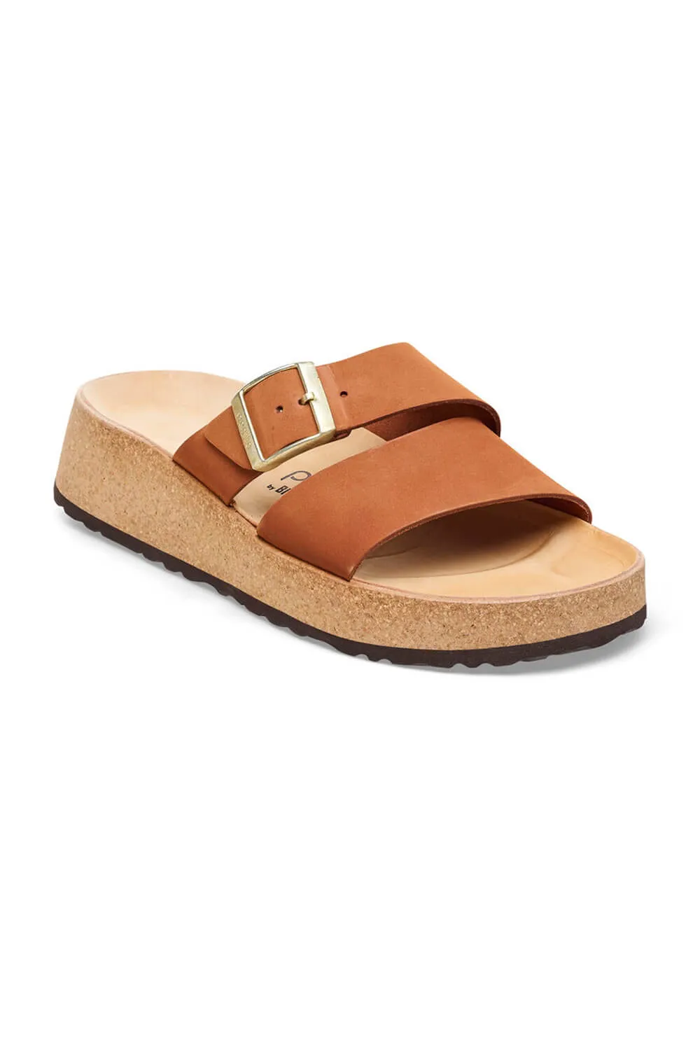 Papillio by Birkenstock Almina Nubuck Sandals for Women in Pecan | 1026892 sold by Glik’s
