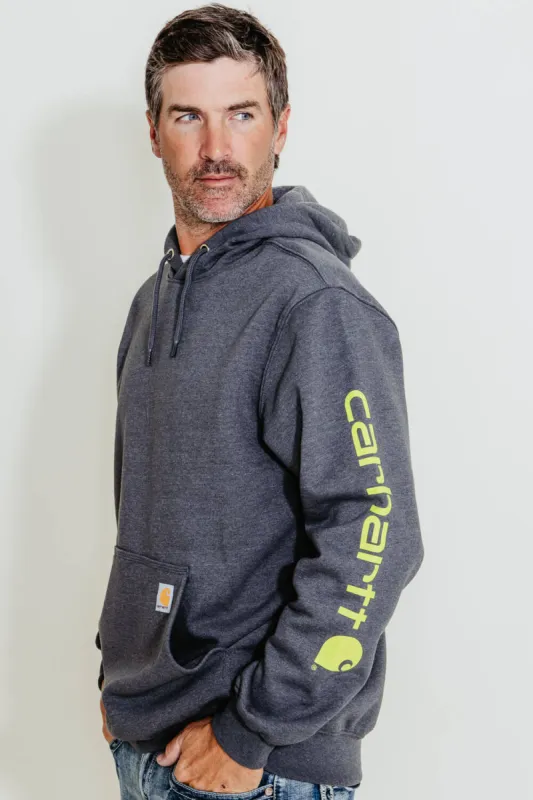 Carhartt Logo Sleeve Graphic Hoodie for Men in Grey | K288-026 sold by Glik’s