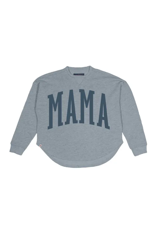 Simply Southern Plus Size Mama Boxy Crewneck Pullover for Women in Blue | EXT-BOXY-PULL-MAMA-STORM sold by Glik’s