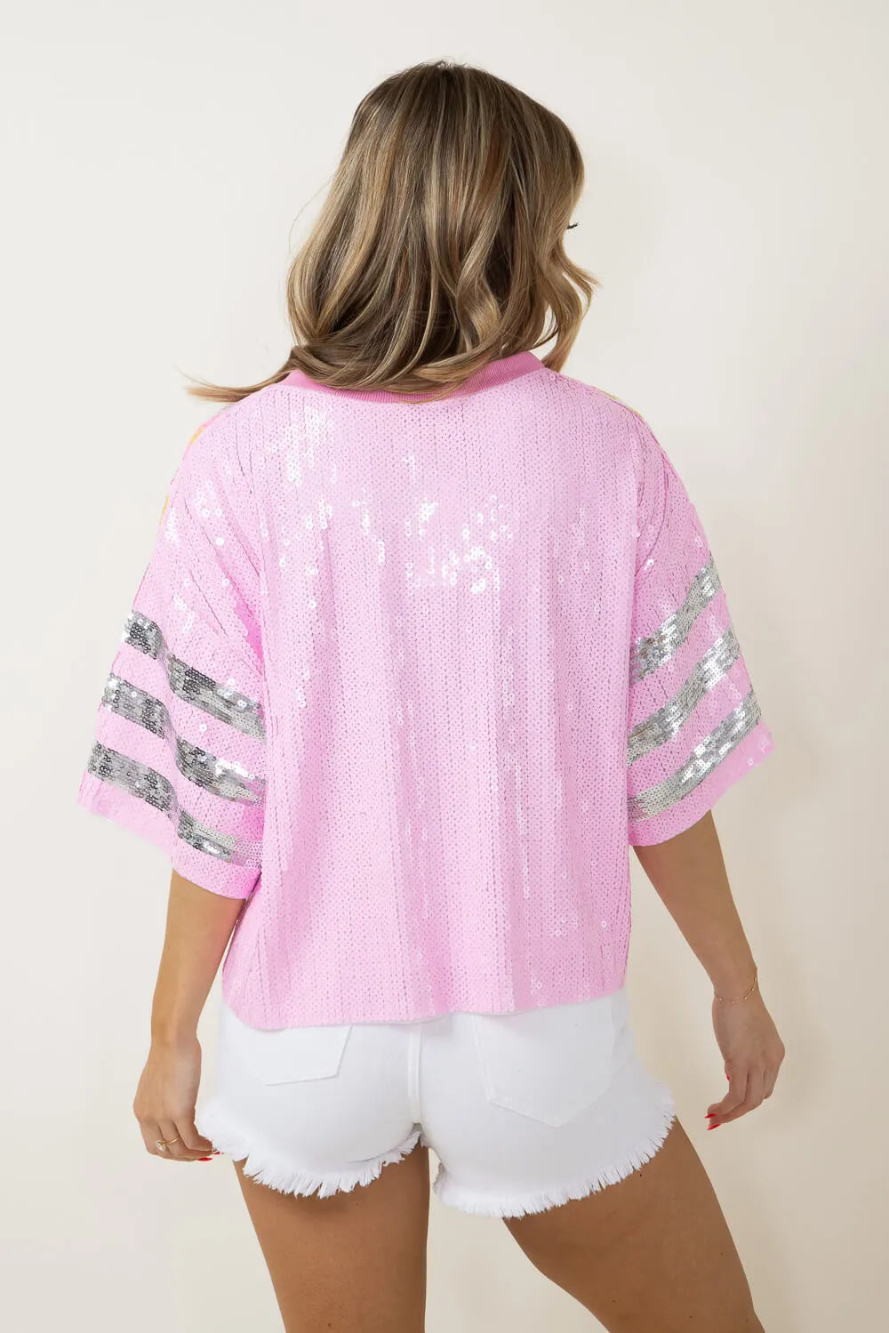 Simply Southern Sequin Top Daisy Shirt for Women in Pink | PP-0124-TOP-SQN-FLWR sold by Glik’s product image thumbnail 2