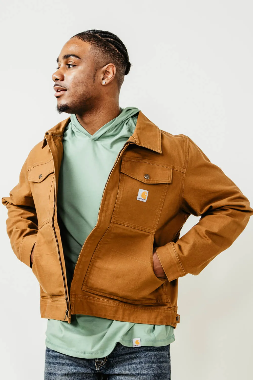 Carhartt Rugged Flex Relaxed Fit Duck Jacket for Men in Brown | 105748-BRN sold by Glik’s