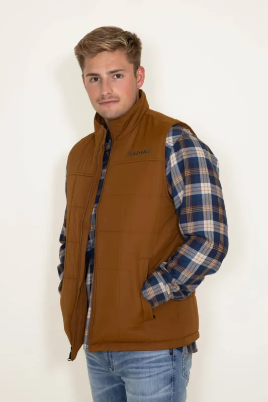 Ariat Crius Insulated Vest for Men in Chestnut | 10046736-CHESTNUT sold by Glik’s