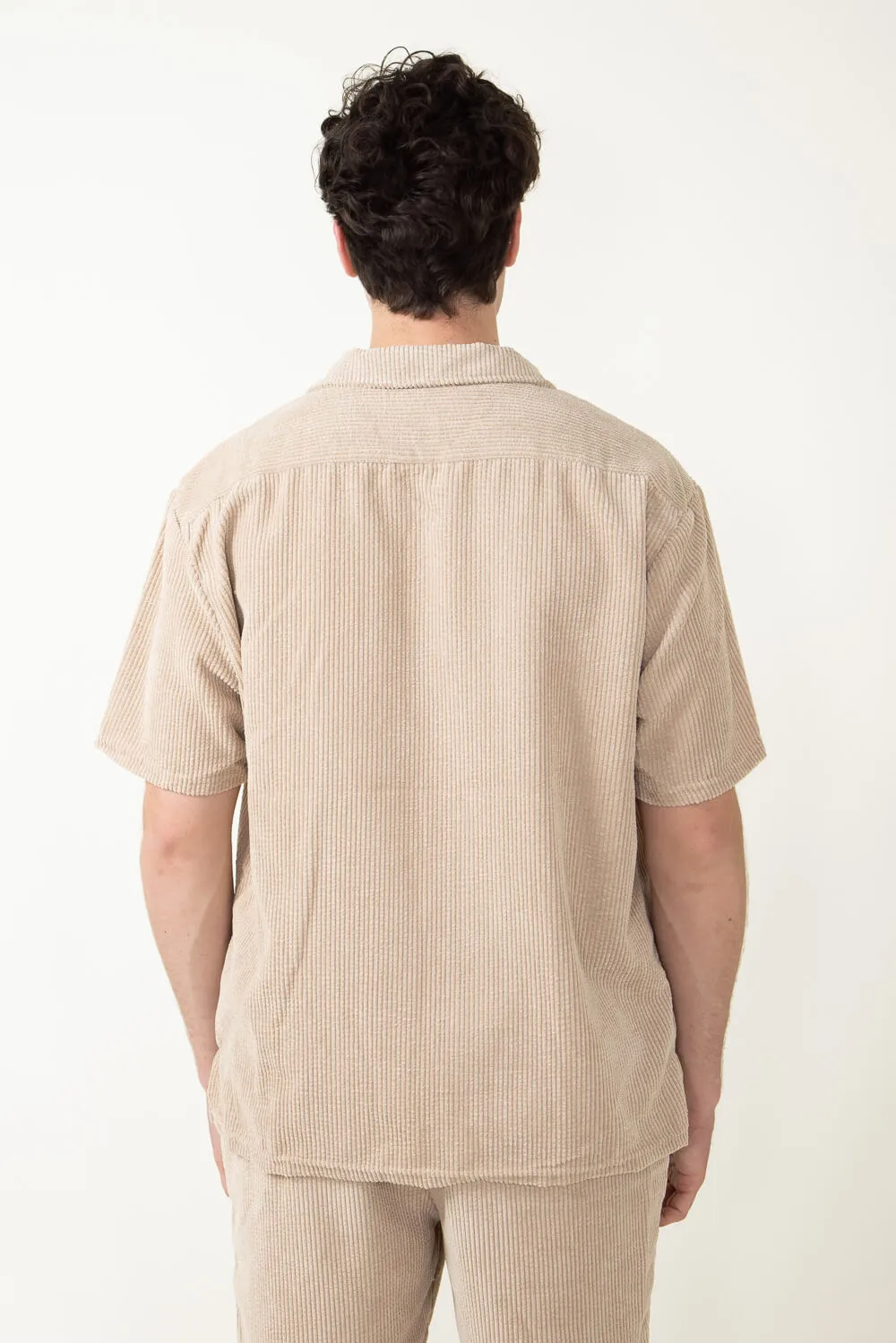 Corduroy Button Up Shirt for Men in Tan | SW35-FW3-TAN sold by Glik’s product image thumbnail 3