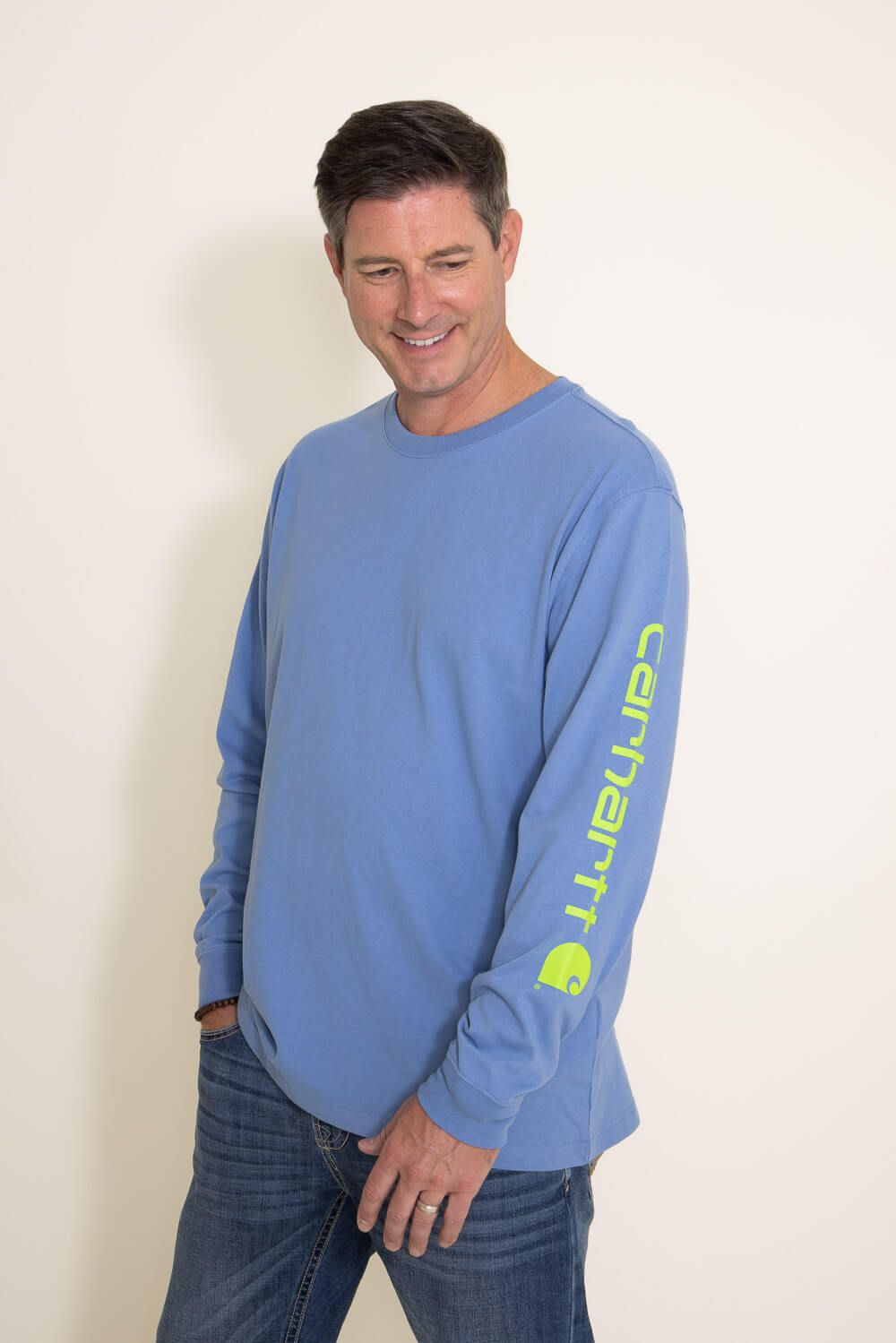 Carhartt Loose Heavyweight Long Sleeve T-Shirt for Men in Skystone Blue | K231-HD0 sold by Glik’s product image thumbnail 5