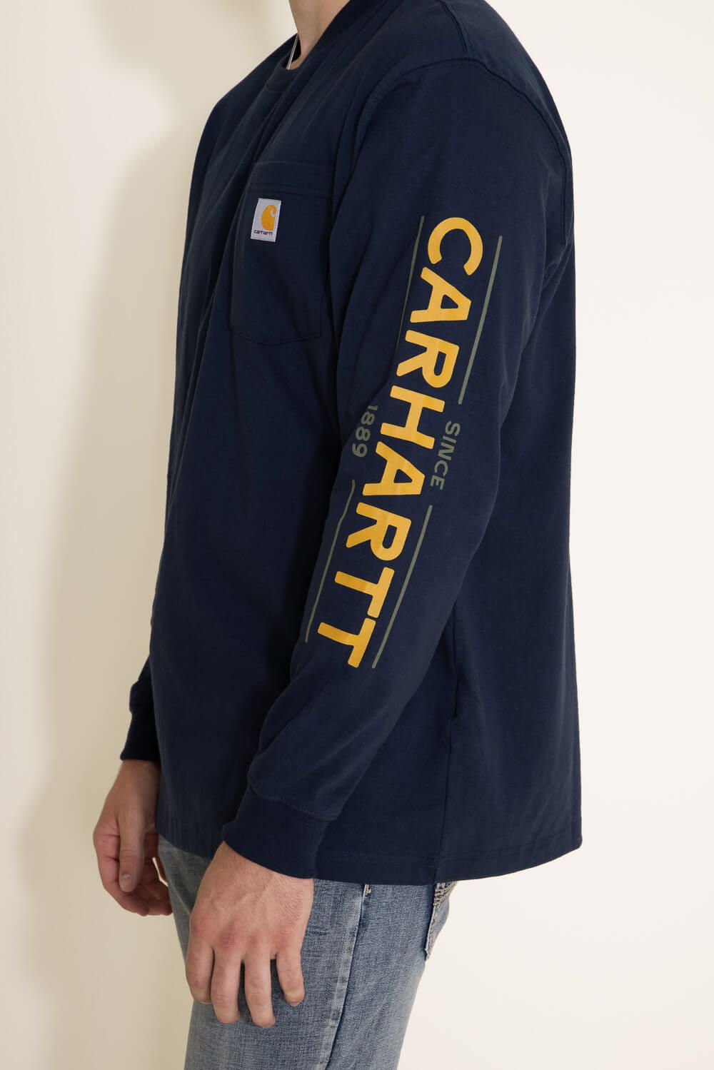 Carhartt Loose Fit Heavyweight Long Sleeve Dog Graphic T-Shirt for Men in Navy | 106038-NVY sold by Glik’s product image thumbnail 2