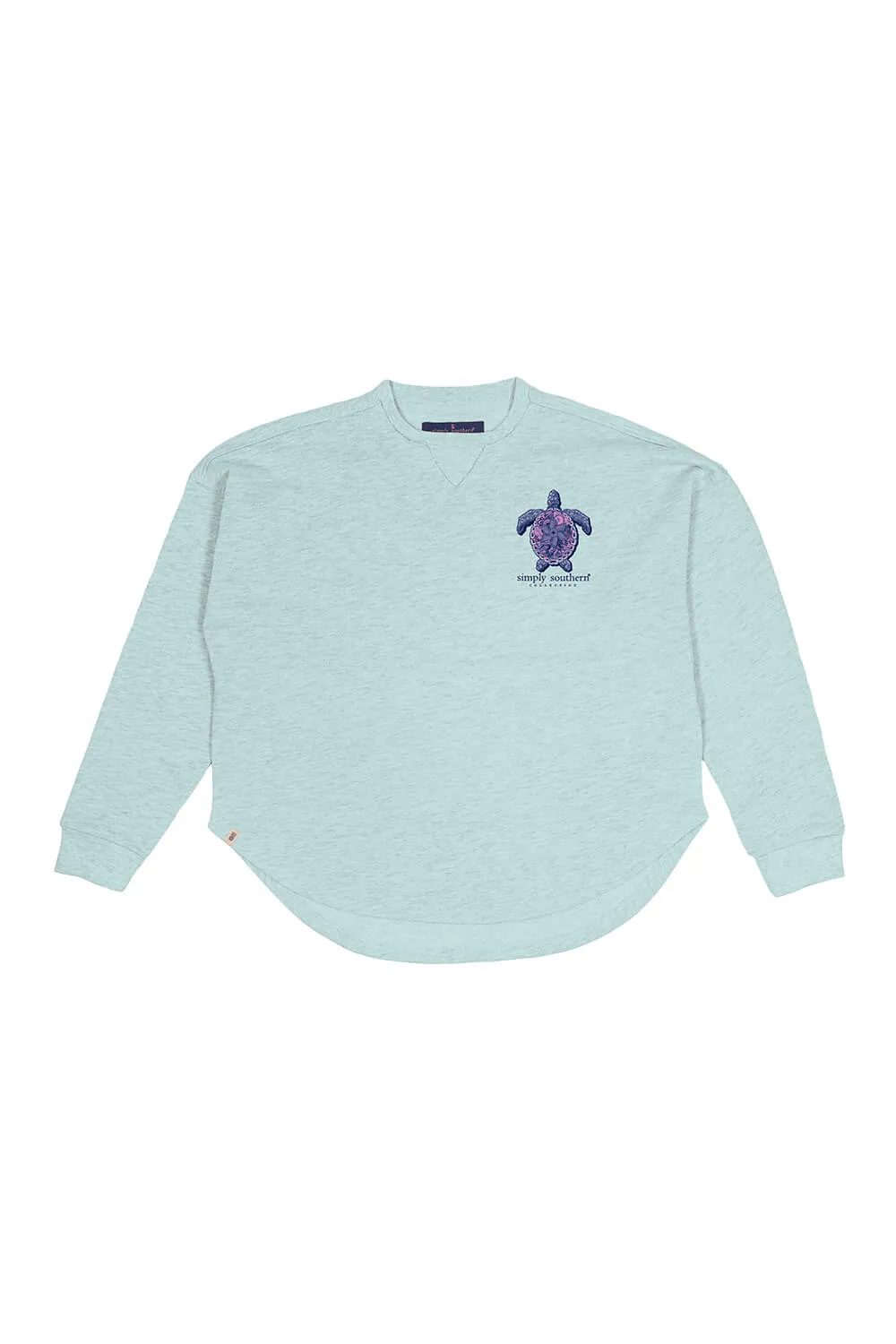 Simply Southern Plus Size Tracking Turtle Boxy Crewneck Pullover for Women in Blue | EXT-TRACK-BOXY-PULL-MDL-OCEAN sold by Glik’s product image thumbnail 2