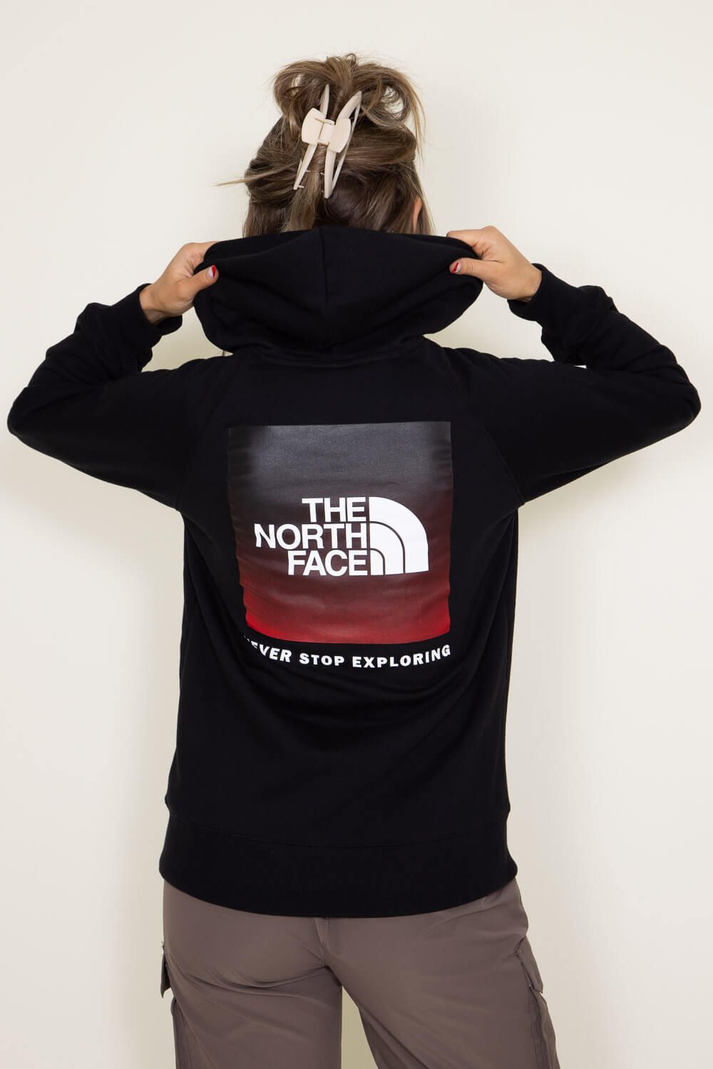 The North Face Box NSE Hoodie for Women in Black Ombre | NF0A7UON-A68 sold by Glik’s