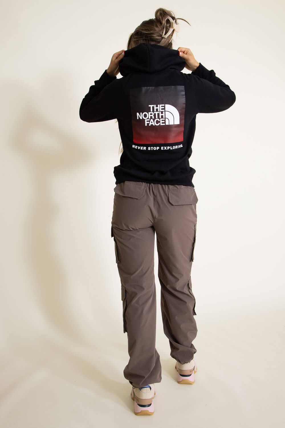 The North Face Box NSE Hoodie for Women in Black Ombre | NF0A7UON-A68 sold by Glik’s product image thumbnail 3