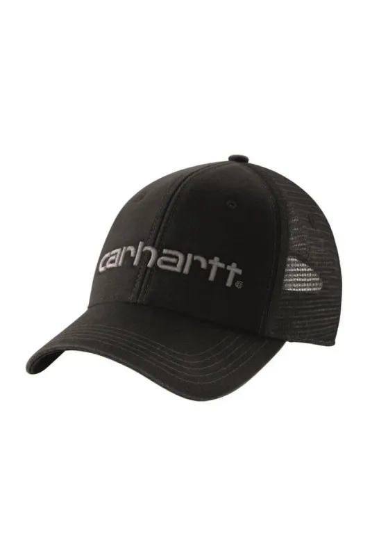 Carhartt Canvas Mesh Back Trucker Hat for Men in Black | 101195-001 sold by Glik’s