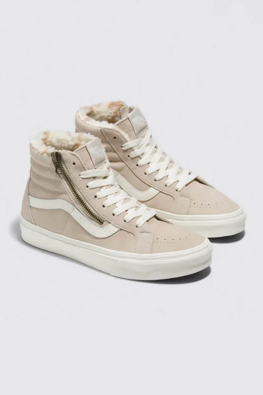 Vans Sk8-Hi Reissue Side Zip Cozy Hug Sneakers for Women in Brown | VN0007NZBLL sold by Glik’s