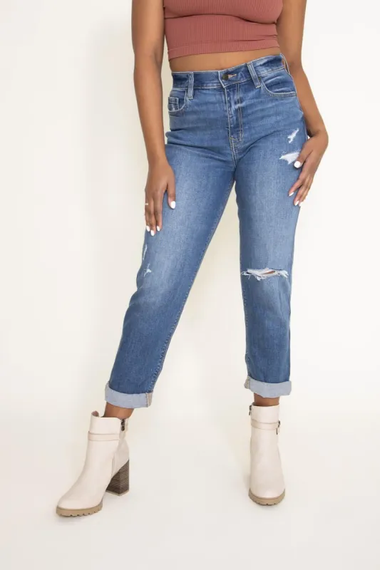 Eunina Rocky Super High Rise Boyfriend Jeans for Women | E0001880OL-GAMEC sold by Glik’s