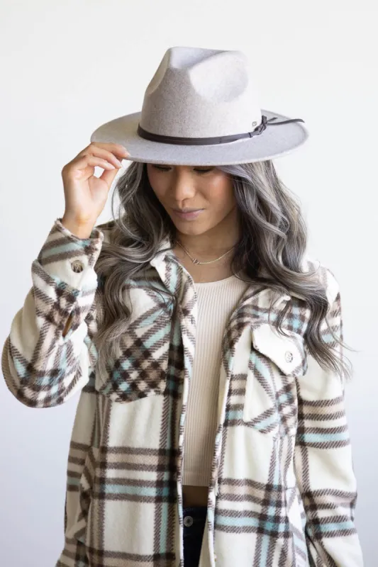 C.C Felt Hat for Women in Grey | WF-4-HTR BEIGE sold by Glik’s