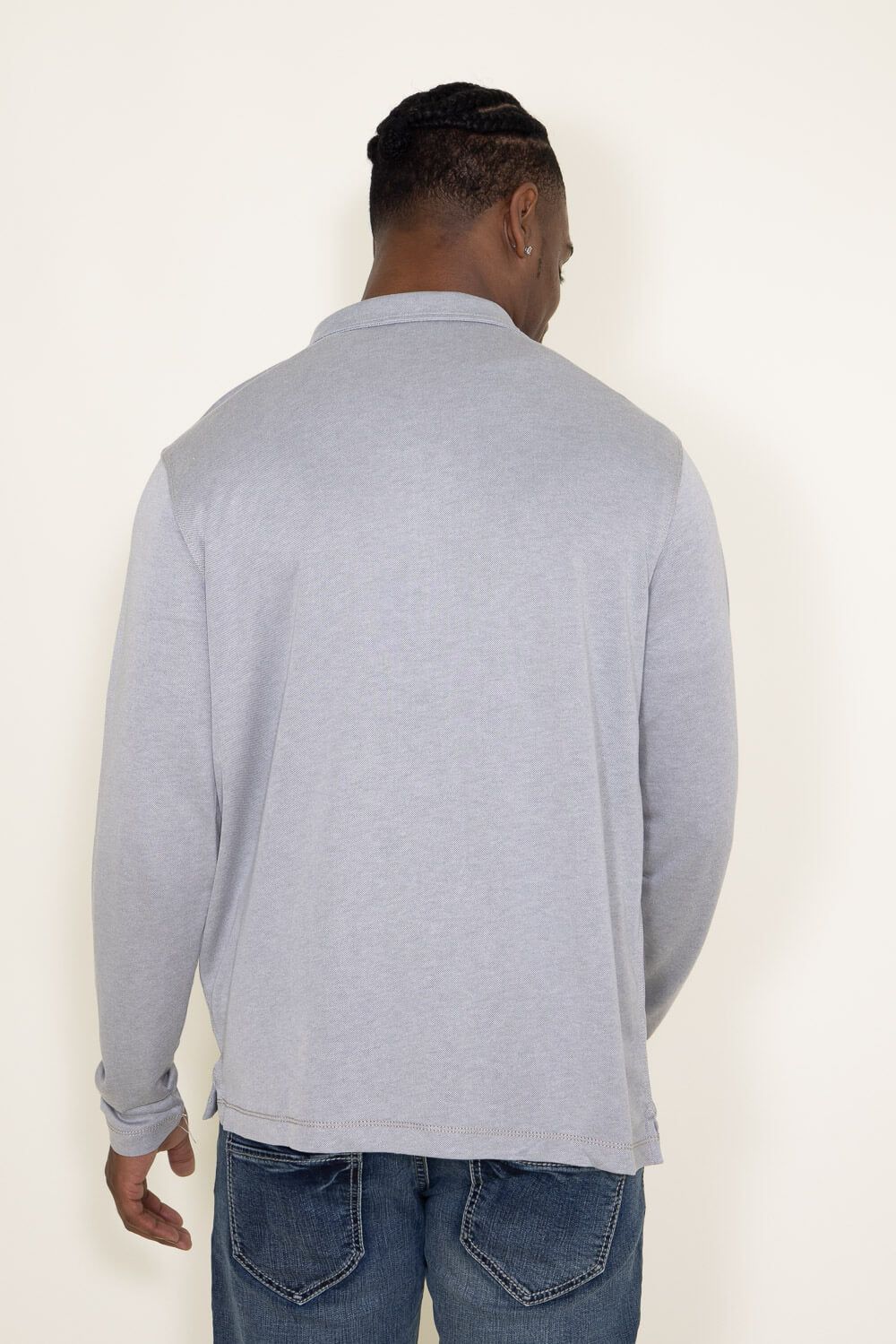 Quarter Zip Pullover for Men in Grey | BNT122108-GRY sold by Glik’s product image thumbnail 3