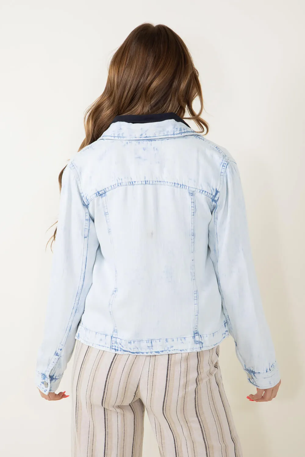 Thread & Supply Jackie Denim Jacket for Women in Icy Mineral Wash | J4837TSLTS-ICYMINERALWASH sold by Glik’s product image thumbnail 3