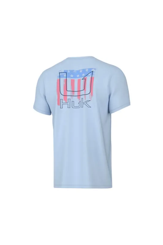 Huk Fishing Youth Salute T-Shirt for Boys in Blue | H7100070-476 sold by Glik’s