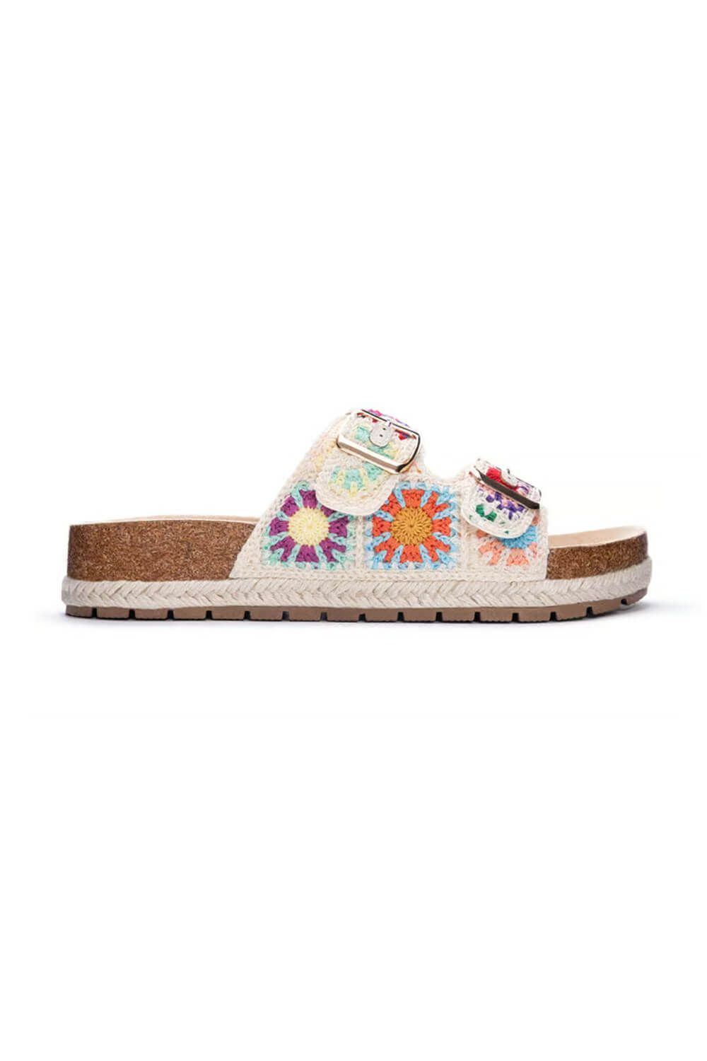 Dirty Laundry Timeless Two Band Crochet Sandals for Women in Multi | TIMELESS-NAT MULTI sold by Glik’s product image thumbnail 2