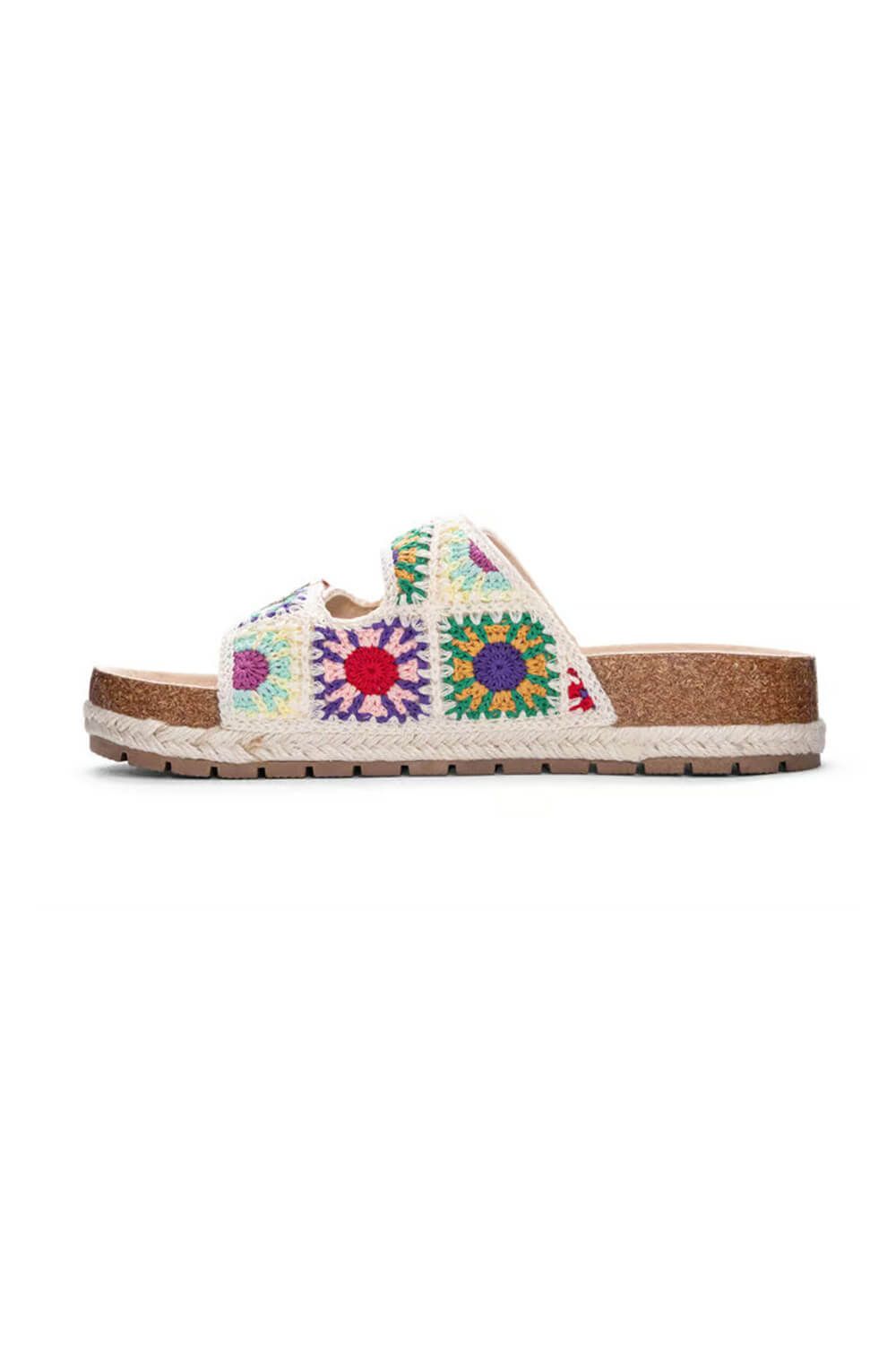 Dirty Laundry Timeless Two Band Crochet Sandals for Women in Multi | TIMELESS-NAT MULTI sold by Glik’s product image thumbnail 3