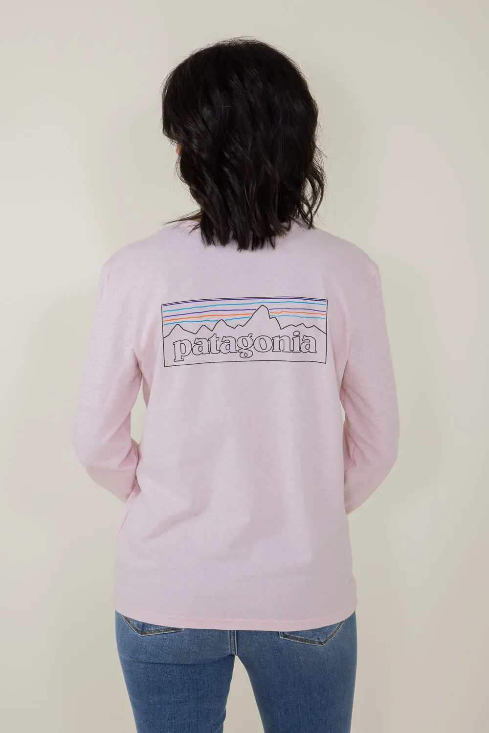 Patagonia Women’s Long Sleeve P-6 Responsibili-Tee T-Shirt in Pink | 37603-POLW sold by Glik’s product image thumbnail 4