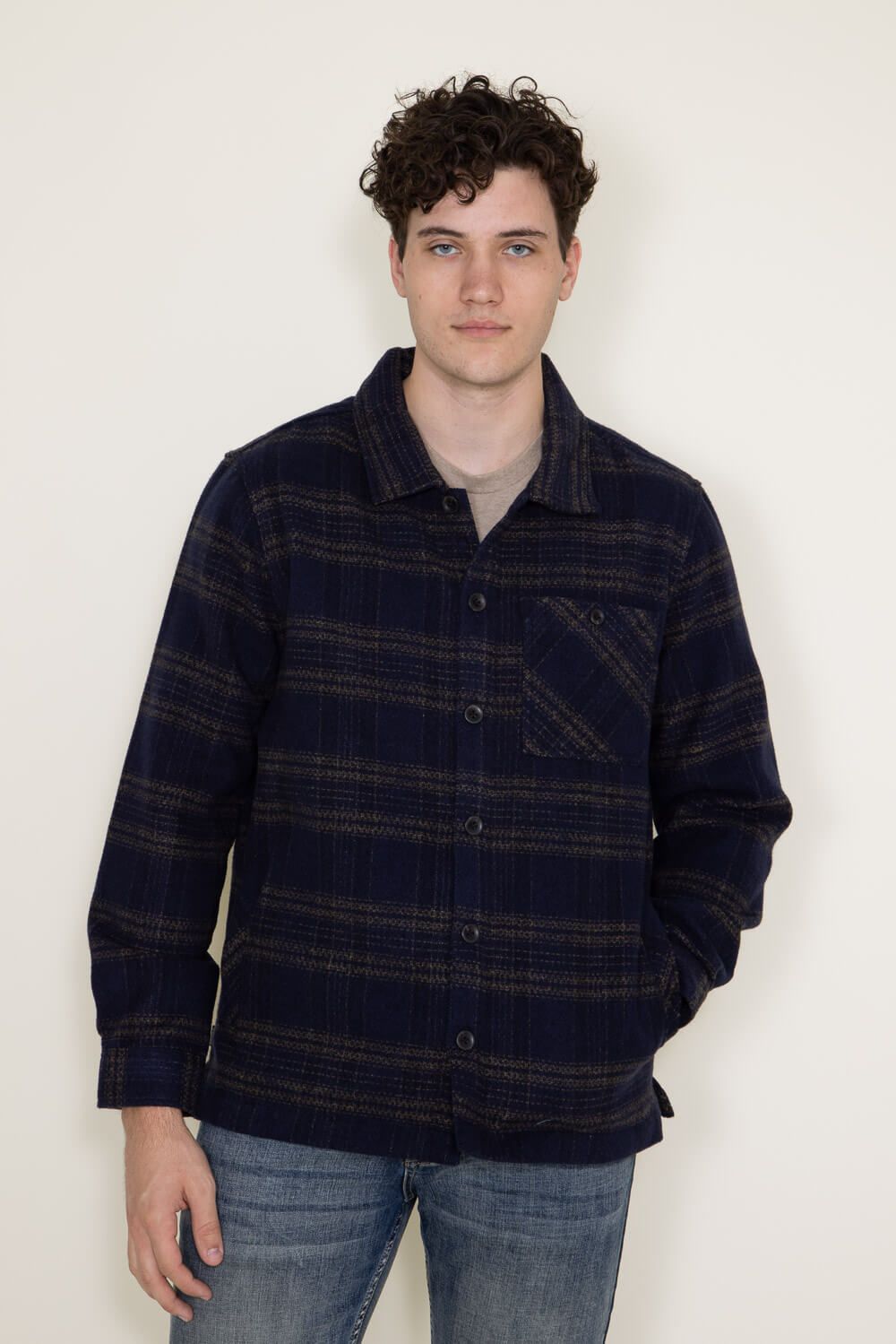 Union Blanket Flannel Jacket for Men in Blue | H37000R-NOCTURNE sold by Glik’s