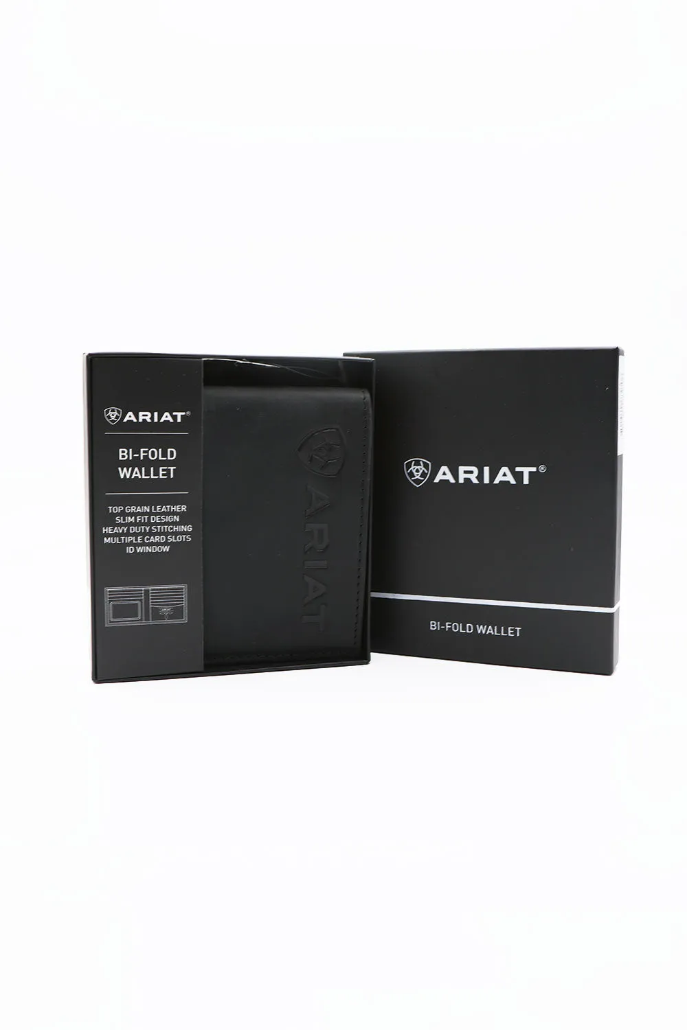 Ariat Bi-Fold Embroidered Wallet in Black | A3546001-BLACK sold by Glik’s