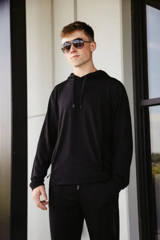 1897 Active Every Day Performance Hoodie for Men in Black | MJ850-BLACK sold by Glik’s