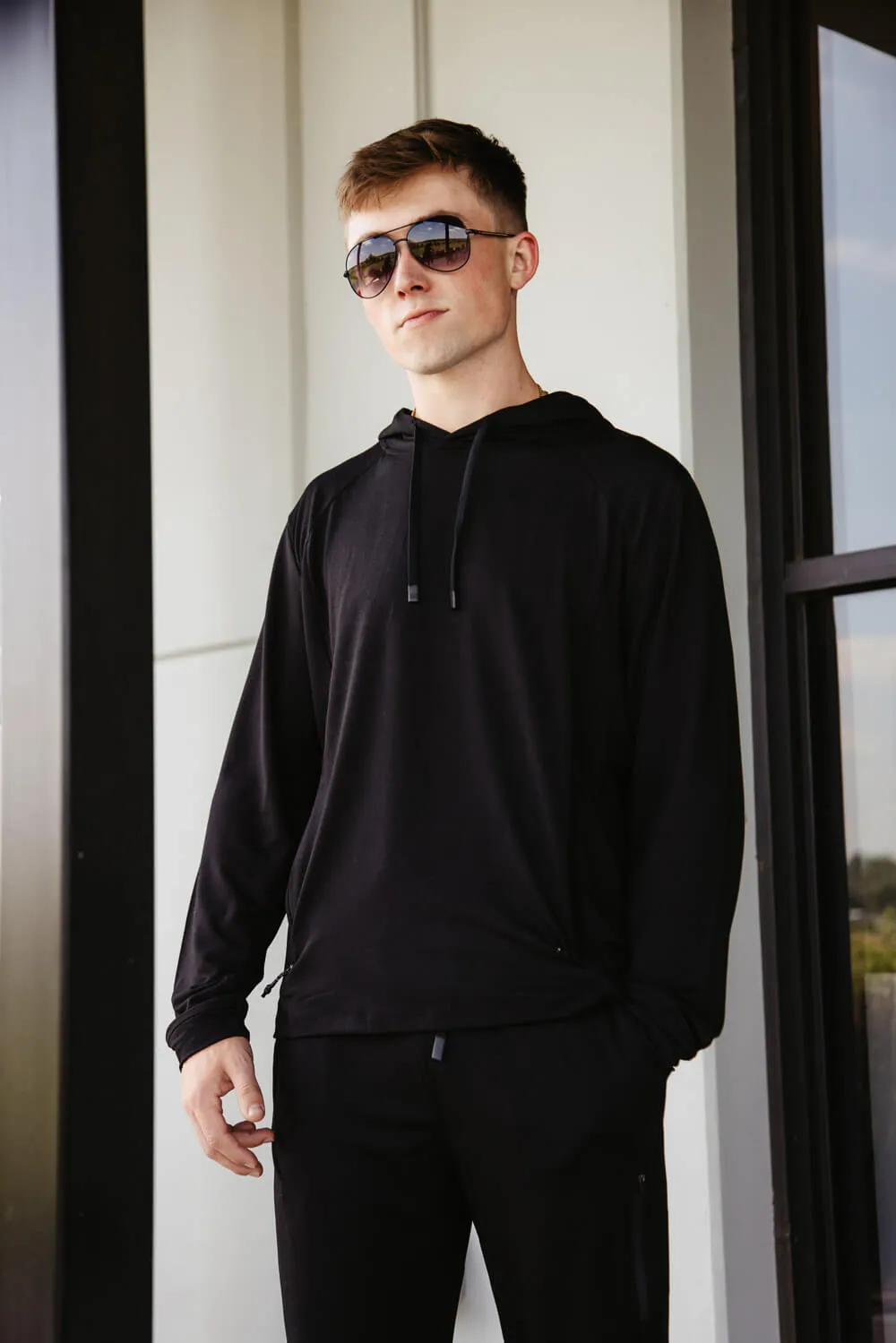 1897 Active Every Day Performance Hoodie for Men in Black | MJ850-BLACK sold by Glik’s