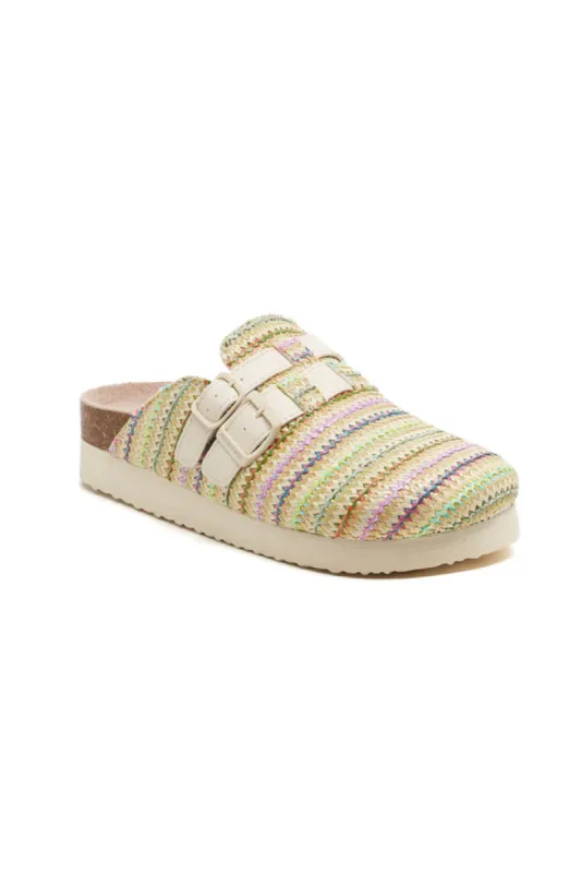 Rocket Dog Abelplus Raffia Mules for Women in Taupe Multi | ABELPLUS-269 sold by Glik’s