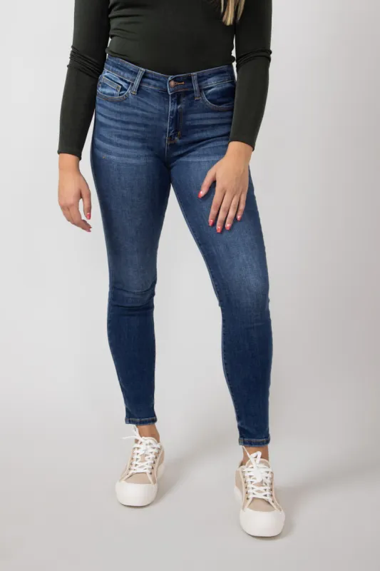 Judy Blue Mid Rise Clean Skinny Jeans for Women | 82252REG sold by Glik’s