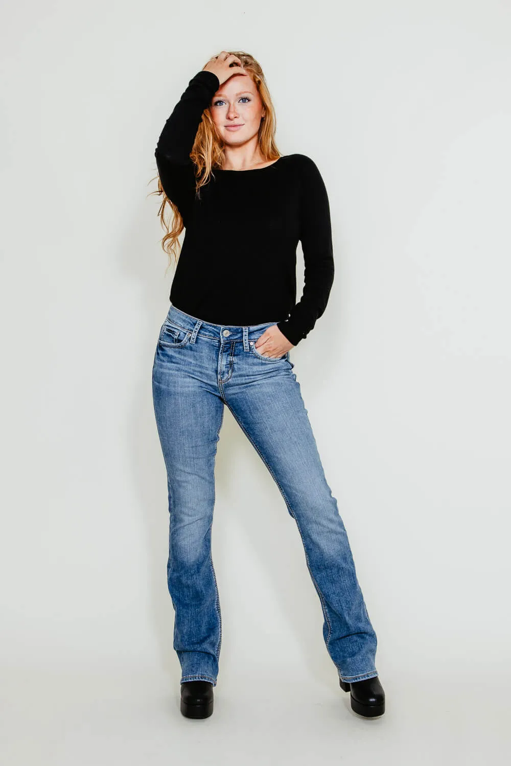 Silver Jeans Suki Bootcut Medium Wash 33” Jeans for Women | L93719EKC328 sold by Glik’s product image thumbnail 2