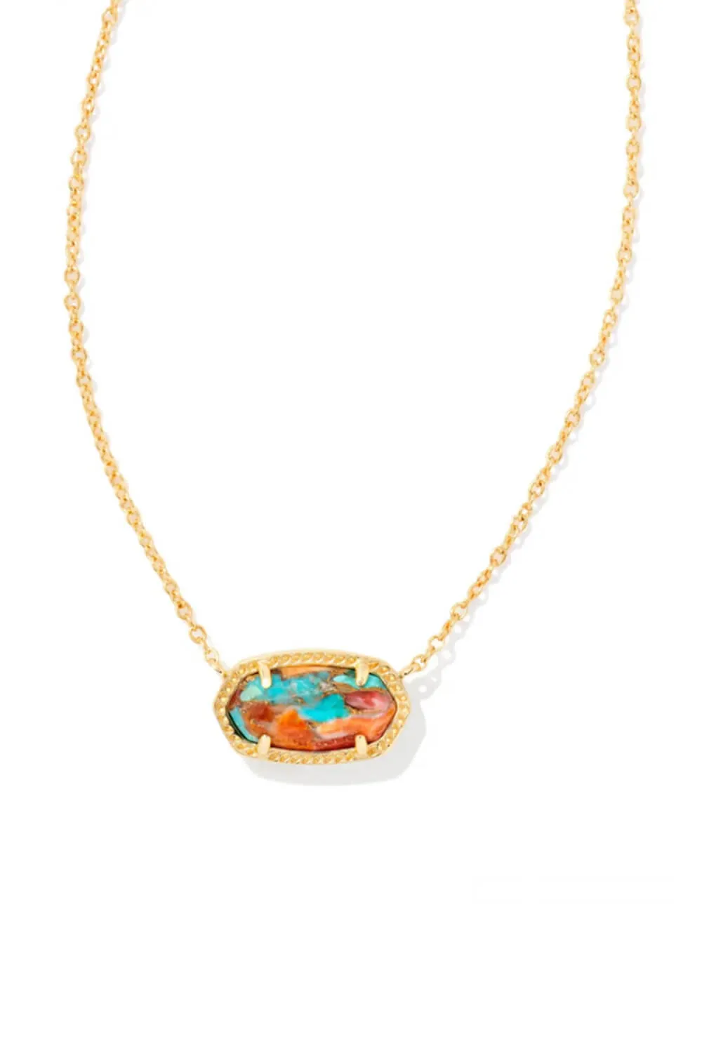 Kendra Scott Elisa Gold Pendant Necklace in Multi Gold | 9608801822 sold by Glik’s