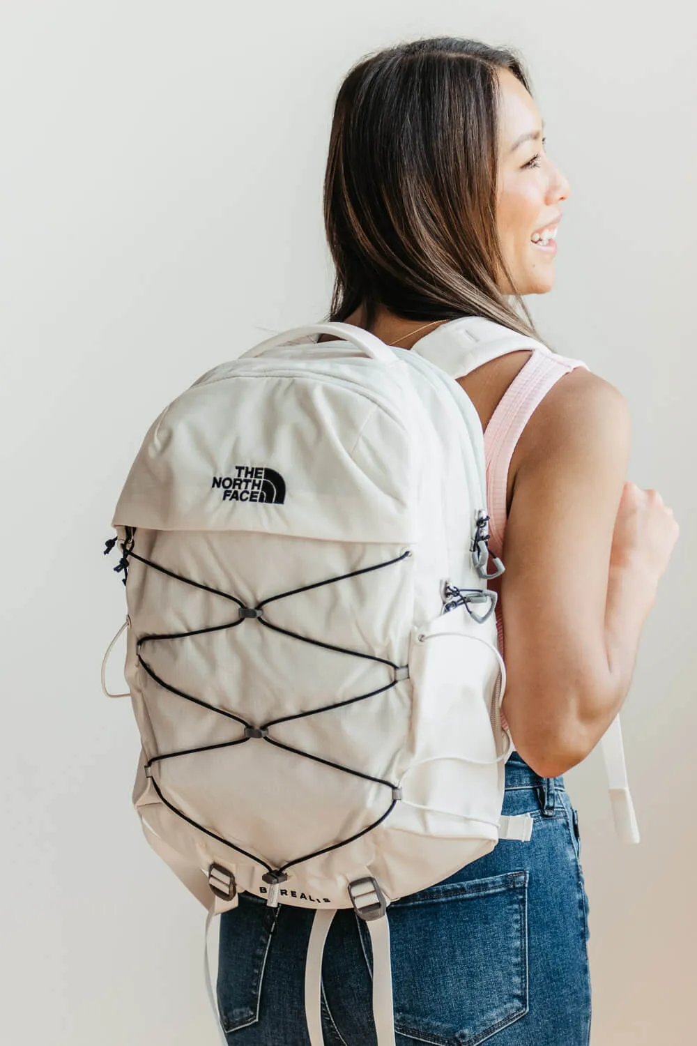 The North Face Borealis Laptop Backpack for Women in White | NF0A52SI-Q4C sold by Glik’s