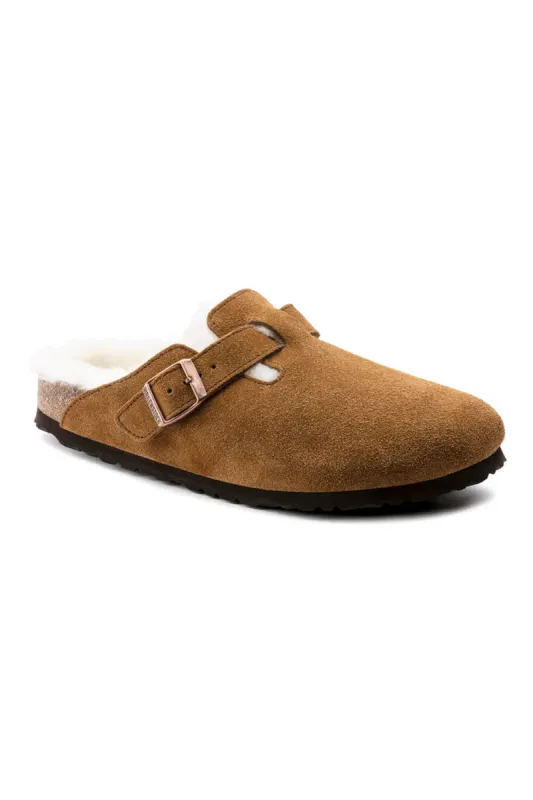Birkenstock Boston Shearling Clogs for Men in Mink | 1001140-M sold by Glik’s