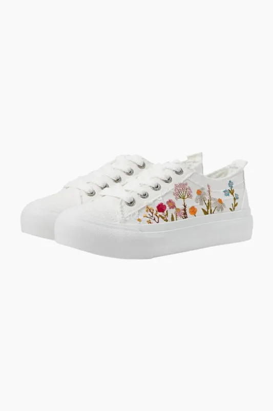 Blowfish Malibu Sadie-Sun Floral Sneakers for Women in White | ZS1698-999 sold by Glik’s