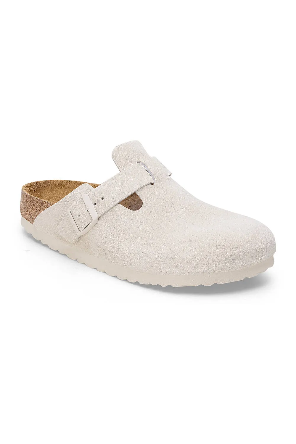 Birkenstock Boston Soft Footbed Clogs for Women in Antique White | 1027693 sold by Glik’s