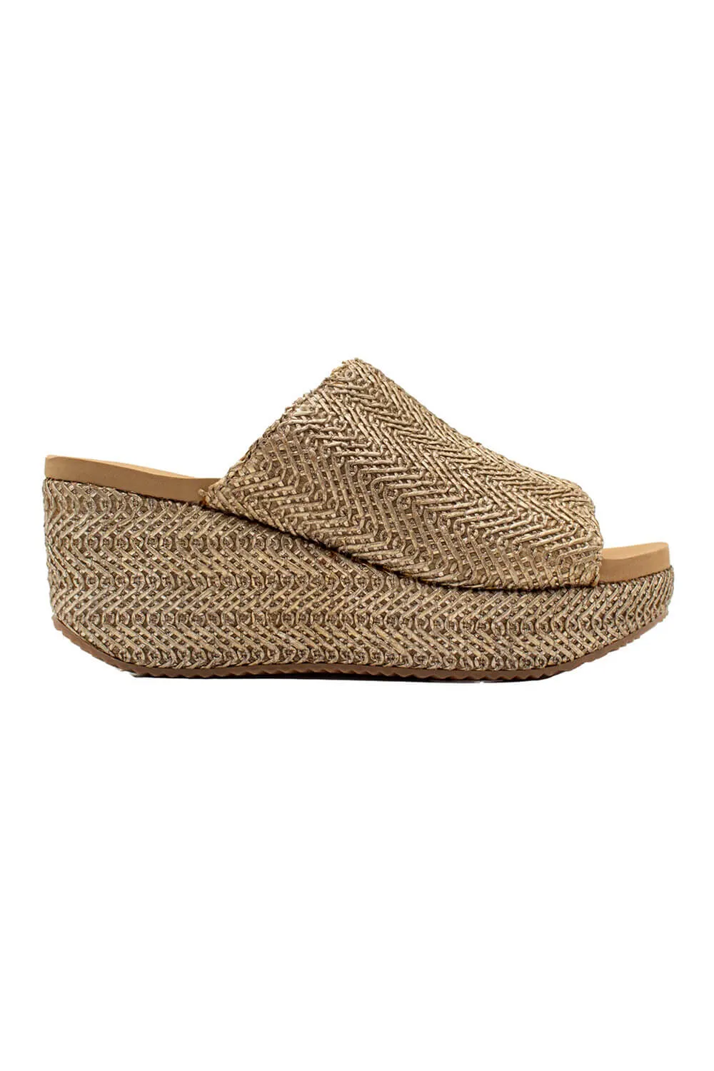 Volatile Canteen Woven Wedge Sandals for Women in Brown | PV1013-PEWTER sold by Glik’s product image thumbnail 2