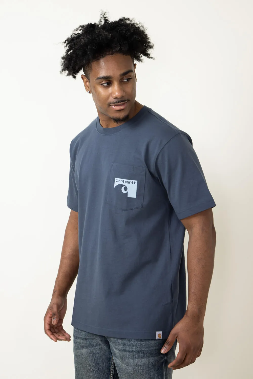 Carhartt Relaxed Fit Heavyweight Pocket 1889 T-Shirt for Men in Blue | 106148-BLS-BLUESTONE sold by Glik’s product image thumbnail 5