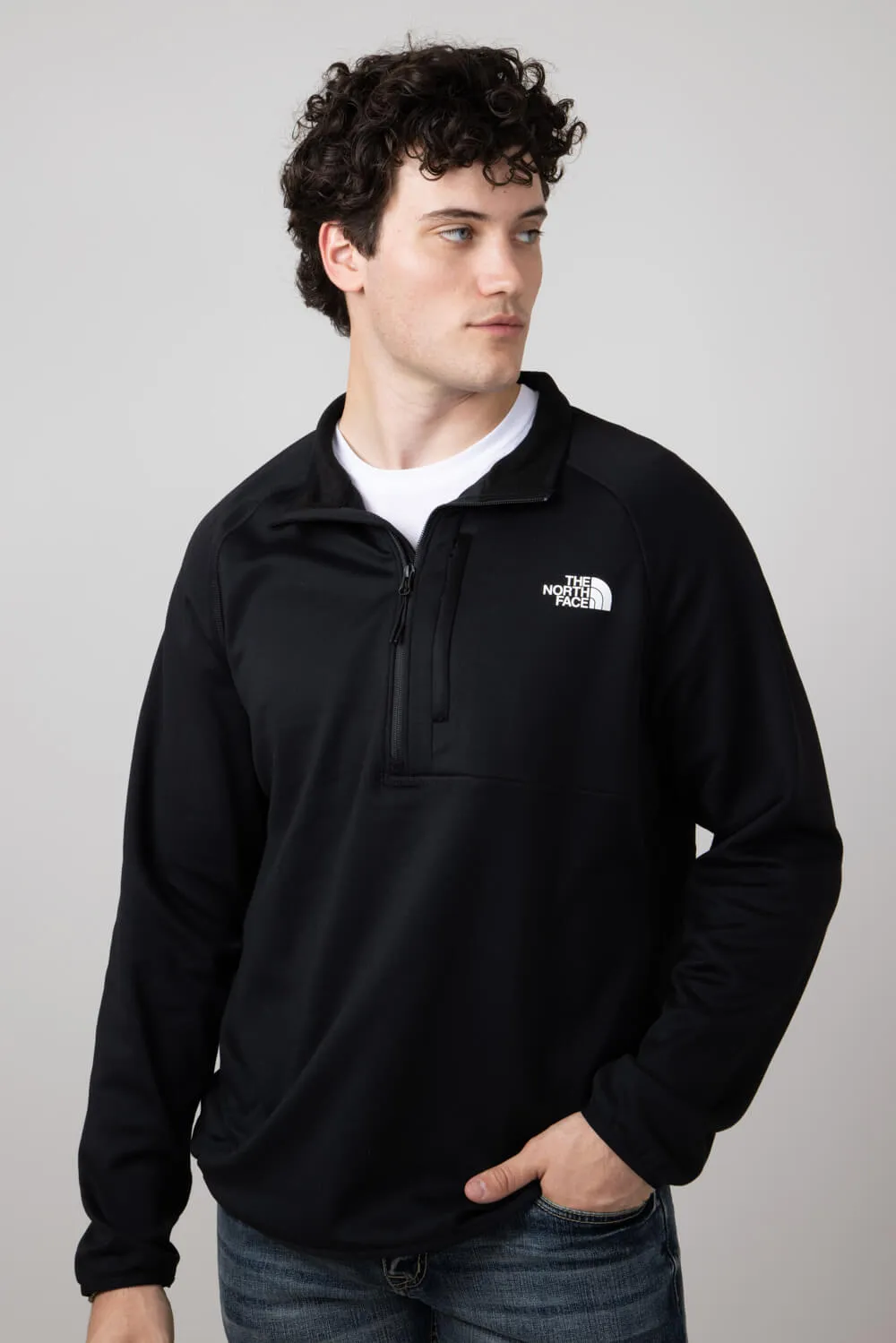 The North Face Canyonlands 1/2 Zip for Men in Black | NF0A5G9W-4H0-BLK sold by Glik’s