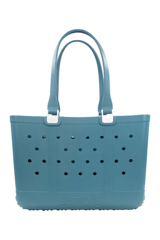 Simply Southern Large Waterproof Tote Bag in Whale Blue | PP-0322-SIMPLYTOTE-LG-SLD-WHALE sold by Glik’s
